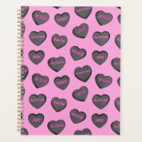 Plein de coeur d'amour Motif rose noir