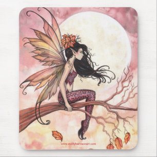 Plein Lune en Automne Tapis de Souris Fée