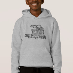 Plein vapeur devant loco train enfants sweatshirt