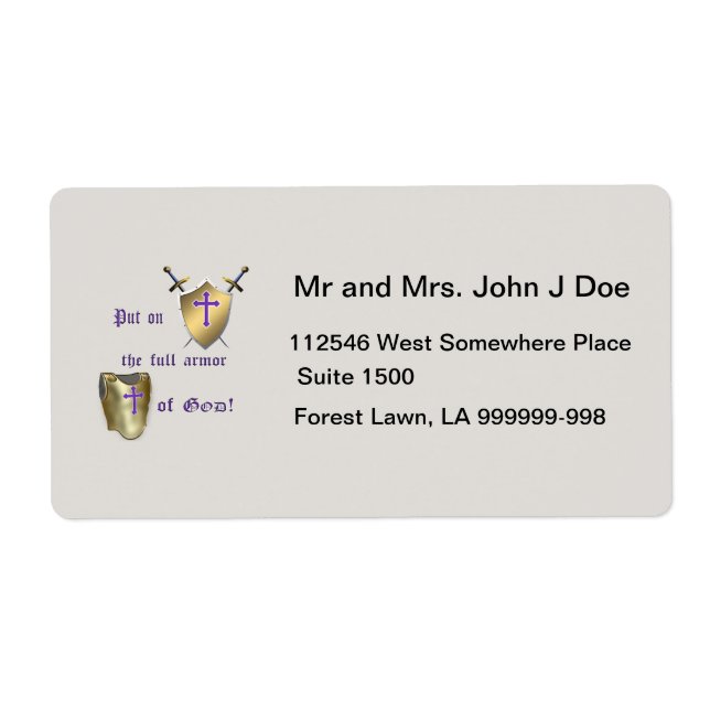 Pleine armure de Dieu (Devant)