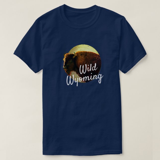 Pleine lune & Buffalo Wild Your State T-Shirt (Design devant)