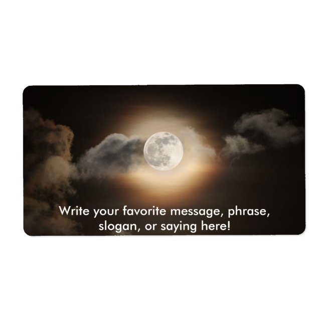 Pleine lune dans la nuit nuageuse (Devant)