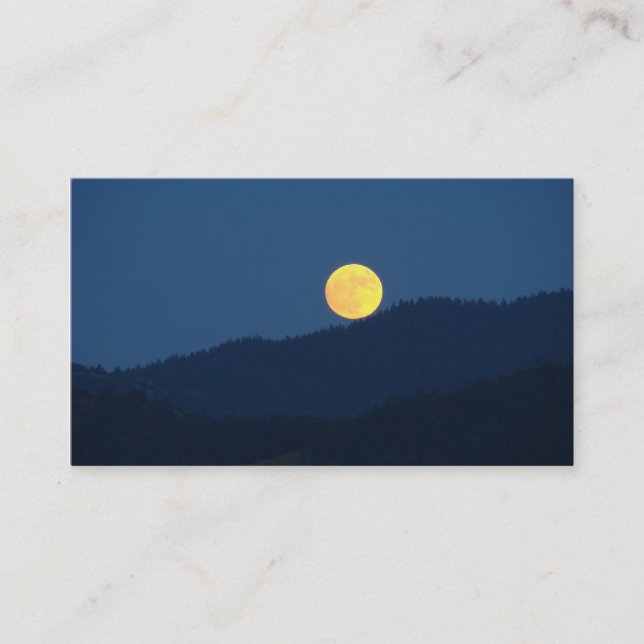 Pleine lune d'orange de cartes de visite de Pleine (Devant)