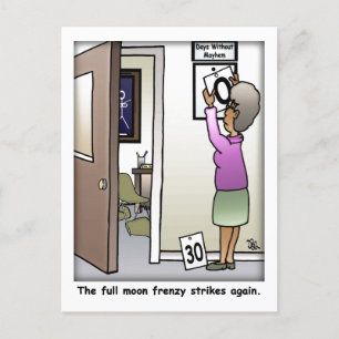Pleine lune Frenzy Funny Carte postale