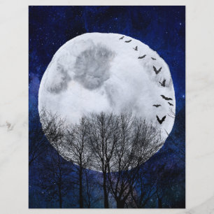 Pleine lune Halloween papier à scandale