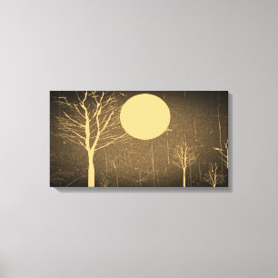 Pleine lune Nuit Vintage Enveloppé Toile