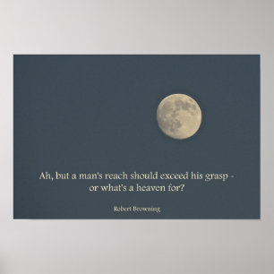 Pleine lune Poster Robert Browning Citation