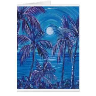 Pleine lune pourpre de paumes