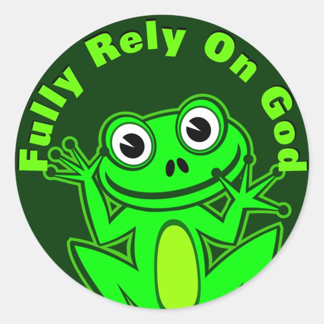 Pleinement confiance sur Dieu Sticker Froggy (Devant)
