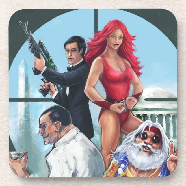 Pleins dessous de verre de liège d'asile (Devant)