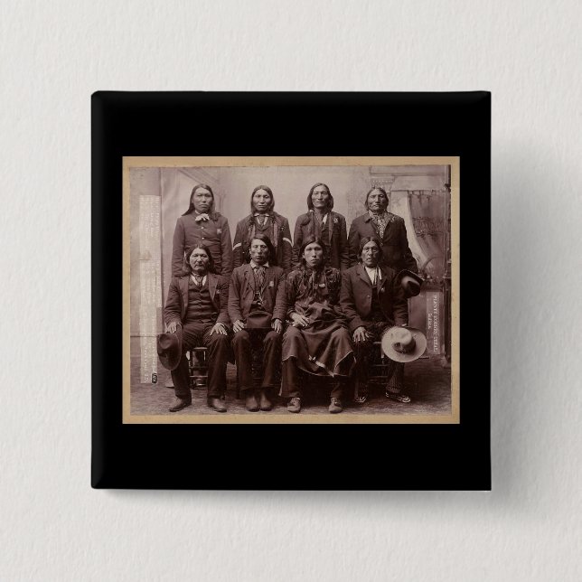 Plenty of HorsesTrial 1890 2 Inch Square Button (Front)