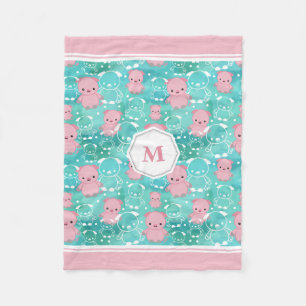 Plenty of Pigs - Monogrammed Fleece Blanket