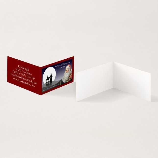 Pliage Carte de visite du Père Noël (Inside and Outside)