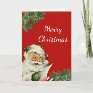 Pliage de carte de vœux de Noël rouge du Père Noël
