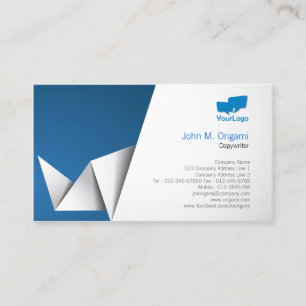 Pliages Origami Carte de visite Copywriter