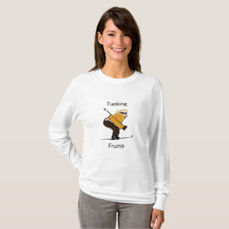 Plissage T-shirt de la douille des femmes de