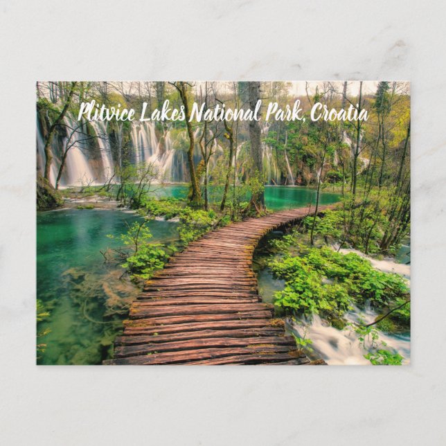 Plitvice Lakes National Park Croatia stylized Postcard (Front)