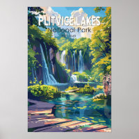 Plitvice Lakes National Park Croatia Travel Art