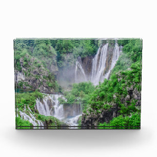 Plitvice lakes waterfall photo block
