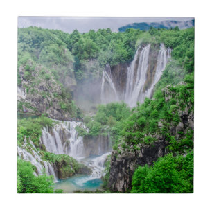 Plitvice lakes waterfall tile