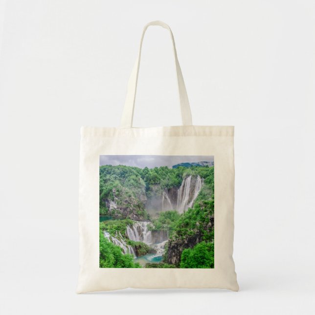 Plitvice lakes waterfall tote bag (Front)