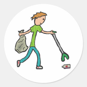 Plogging and Litter Picking Classic Round Sticker