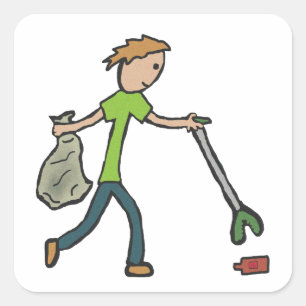 Plogging and Litter Picking Square Sticker