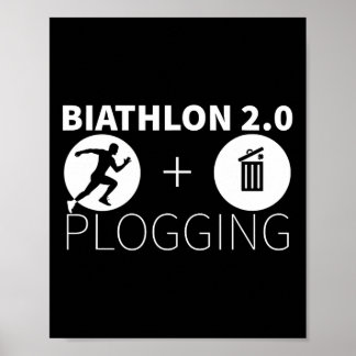 Plogging Biathlon 2.0 Jogging And Environmental Pr Poster