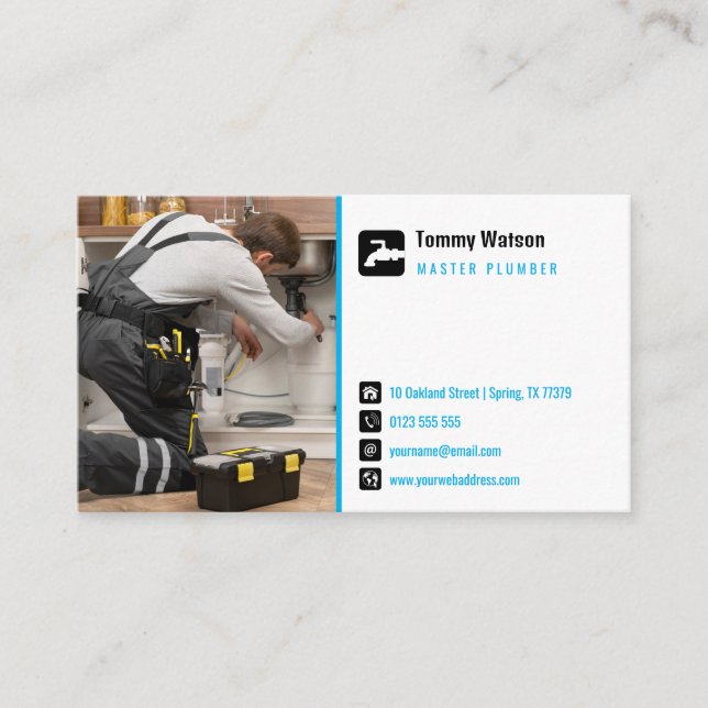 plombier principal | Handy Man Carte de visite (Devant)