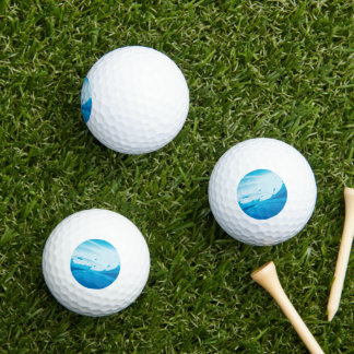 Plongée d'eau sur les balles de golf