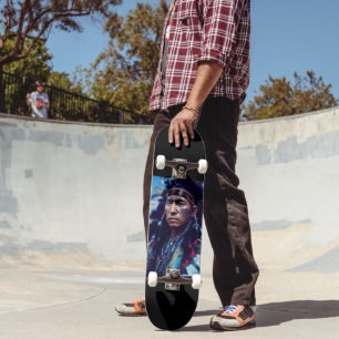 PLONGÉE NATIVE AMERICAN INDIAN WARRIOR SKATEBOARD
