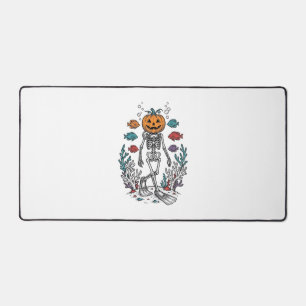 Plongeur squelette de citrouille vintage Halloween