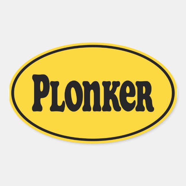 Plonker Oval Sticker (Front)