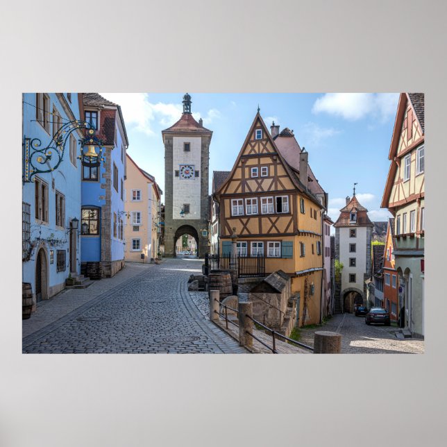 Plönlein in Rothenburg ob der Tauber, Germany Poster (Front)