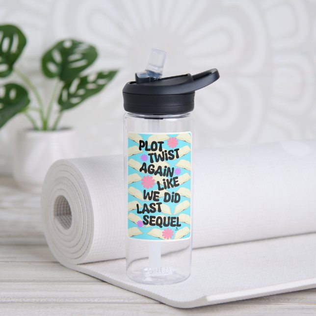 Plot Twist Again Cheeky Writer Reader Fun Motto Water Bottle (Yoga)