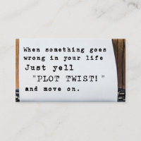 "Plot Twist" Business Card