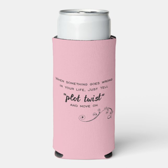 Plot Twist Button Seltzer Can Cooler (Seltzer Front)