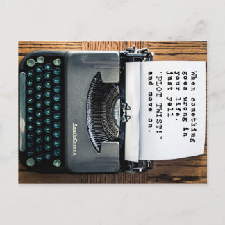 "Plot Twist" Encouraging, Inspiring, Fun Postcard