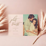 Plot Twist Modern Minimal Calligraphy & Photo Save The Date<br><div class="desc">Sometimes things change. Update your wedding guests with your new wedding date with our modern save the date card. The design features a simple and modern layout with a couple's photo placeholder. "Plot Twist" displayed in modern calligraphy. Personalize with couple's name, wedding date & location. The reverse side features your...</div>