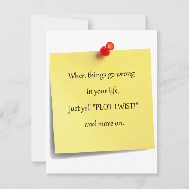 Plot Twist Post-it Invitation (Front)