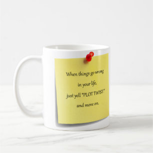 Plot Twist Sticky Note Coffee Mug