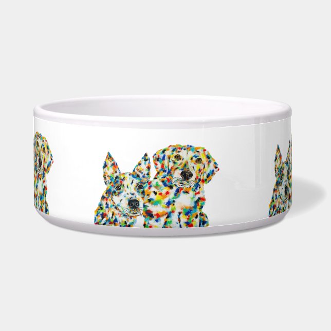 Plott Hound & Australian Shepherd Dog Bowl (Front)