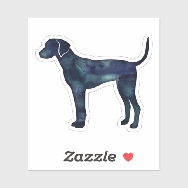 Plott Hound Black Watercolor Silhouette (Sheet)