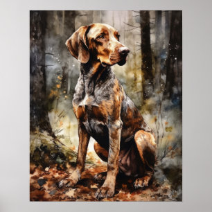 Plott Hound Dog Art Print Poster