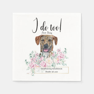 Plott Hound Dog Wedding Cocktail Napkins