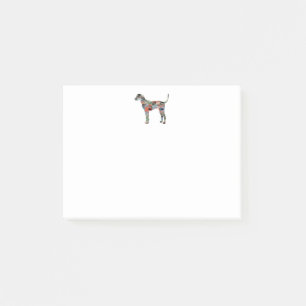 Plott Hound Geometric Pattern Silhouette Plaid Post-it Notes
