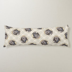 Plott Hound Painting Brindle Cute Original Dog Art Body Pillow