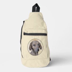 Plott Hound Painting Brindle Cute Original Dog Art Sling Bag