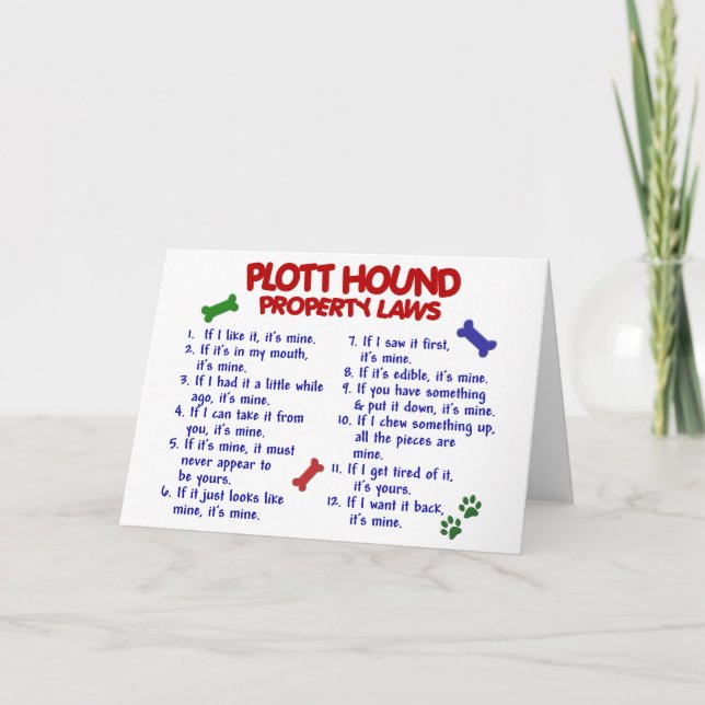 PLOTT HOUND Property Laws 2 Card (Front)