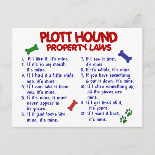 PLOTT HOUND Property Laws 2 Postcard